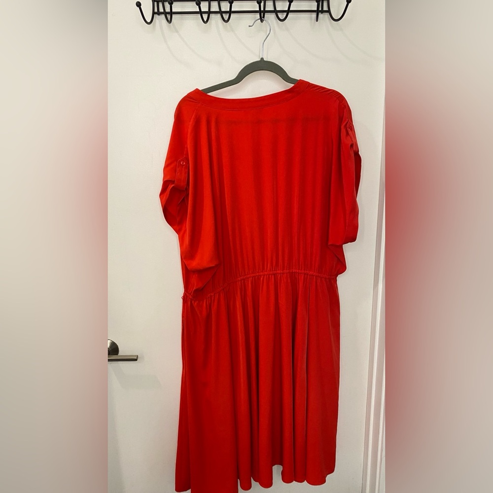 Charter Club Red Midi Sundress with Dolman Sleeves - Picture 6 of 7